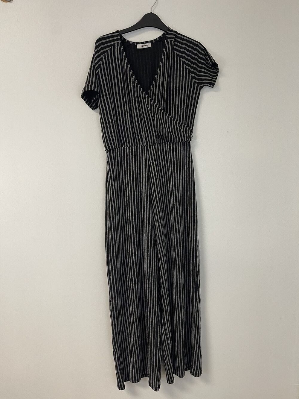 Spring Jumpsuit Womens Large Romper Set Bodysuit Striped Blue N132